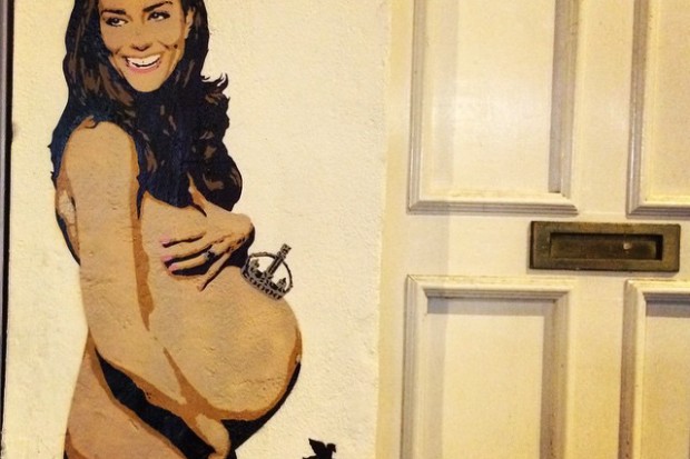 стрит-арт с Кейт Миддлтон в Лондоне